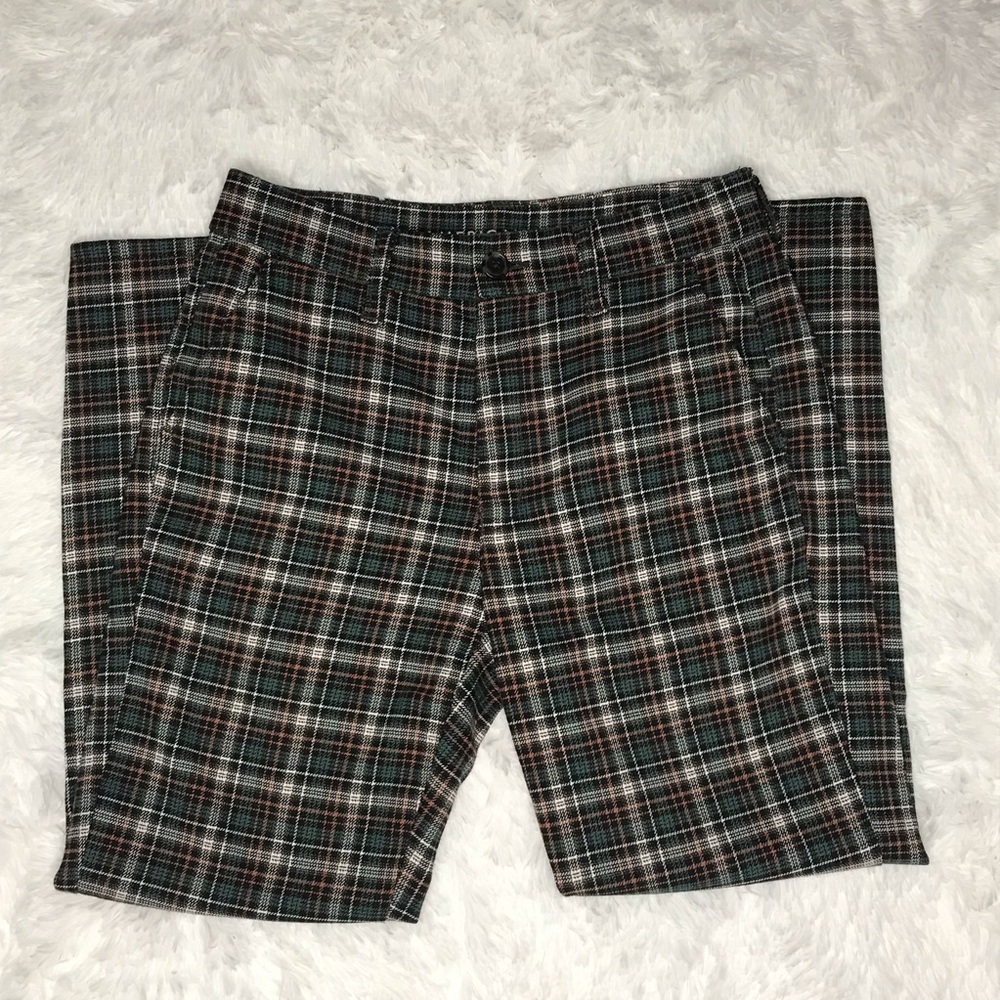 American Eagle green plaid pants size 6